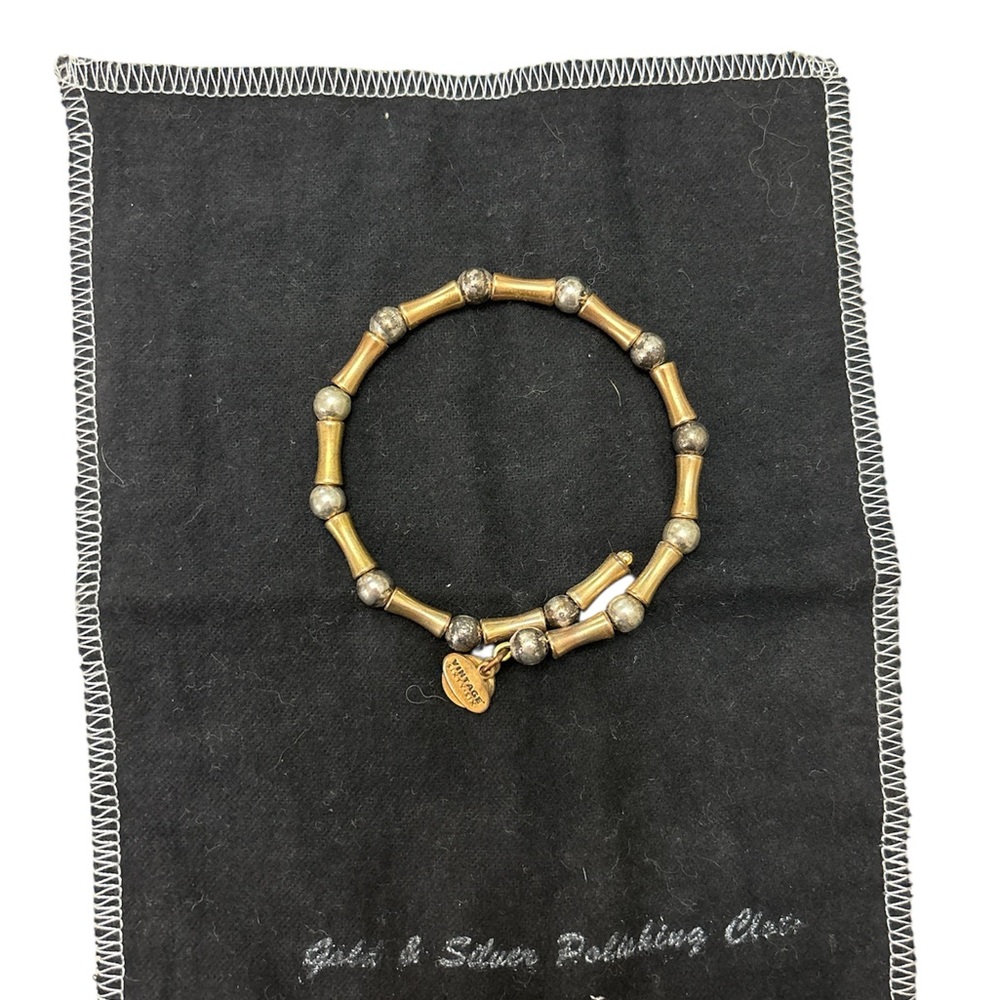 Elegant Gold and Silver Beaded Bracelet